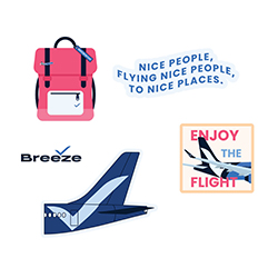 BREEZE STICKER SET - SET OF 5