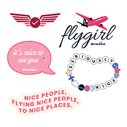PINK STICKER SET - SET OF 5