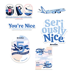 BREEZE BIRTHDAY STICKER SET - PACK OF 5